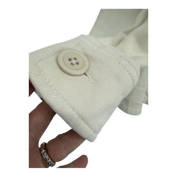 Good American Bone Neutral Fleece Shirt Jacket Shacket Size 3/4 US L/XL NEW - Picture 7 of 14